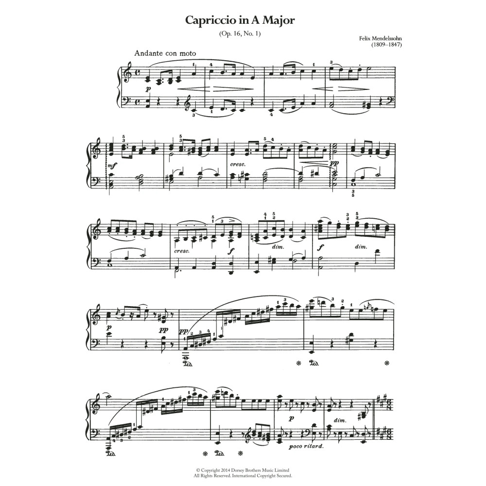 Capriccio In A Major