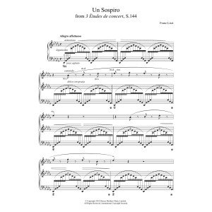 Un Sospiro, For Piano In D Flat Major (grande Études De Concert No. 3)