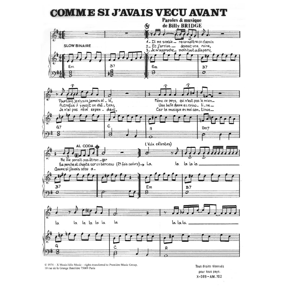 Comme Si J'Avais Vecu Avant