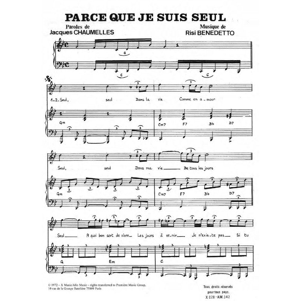 Parce Que Je Suis Seul