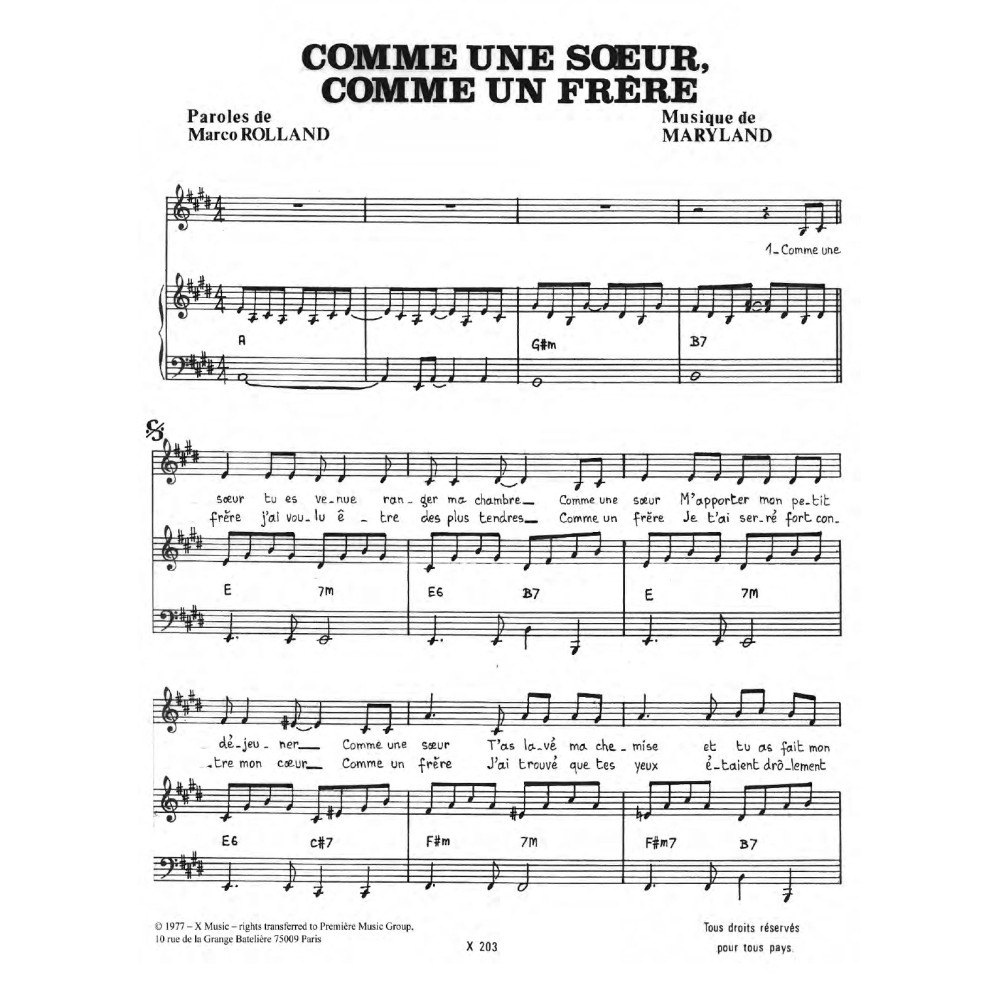 Comme Une Soeur Comme Un Frere
