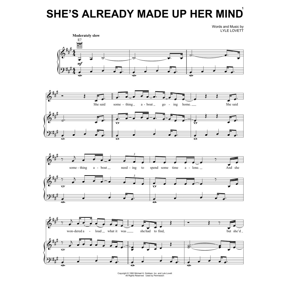 She's Already Made Up Her Mind
