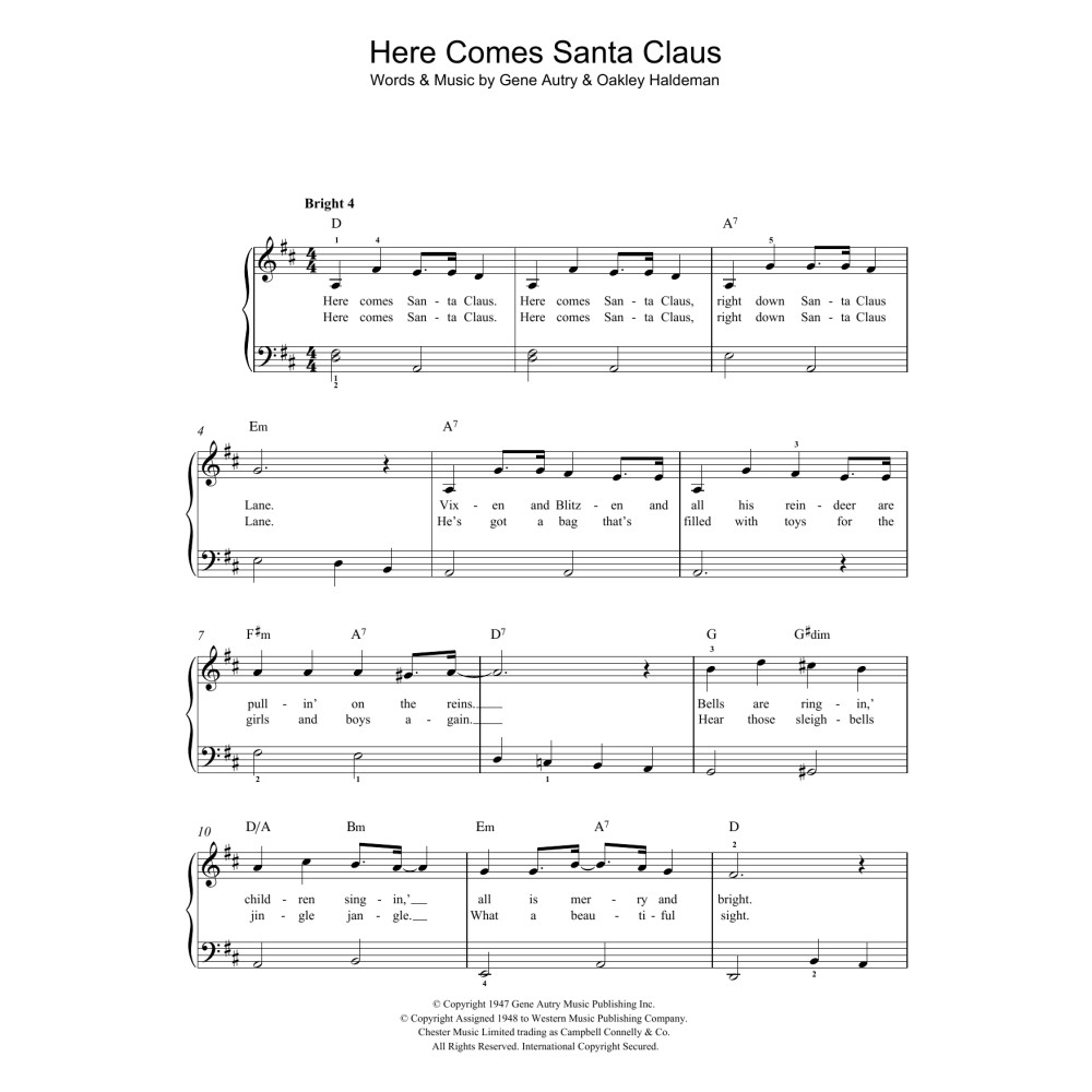 Here Comes Santa Claus (Right Down Santa Claus Lane)