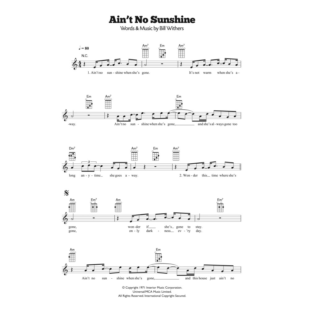 Ain't No Sunshine