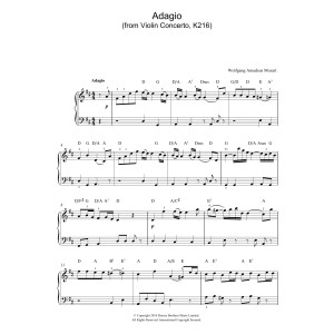 Adagio from Violin Concerto In G, K216
