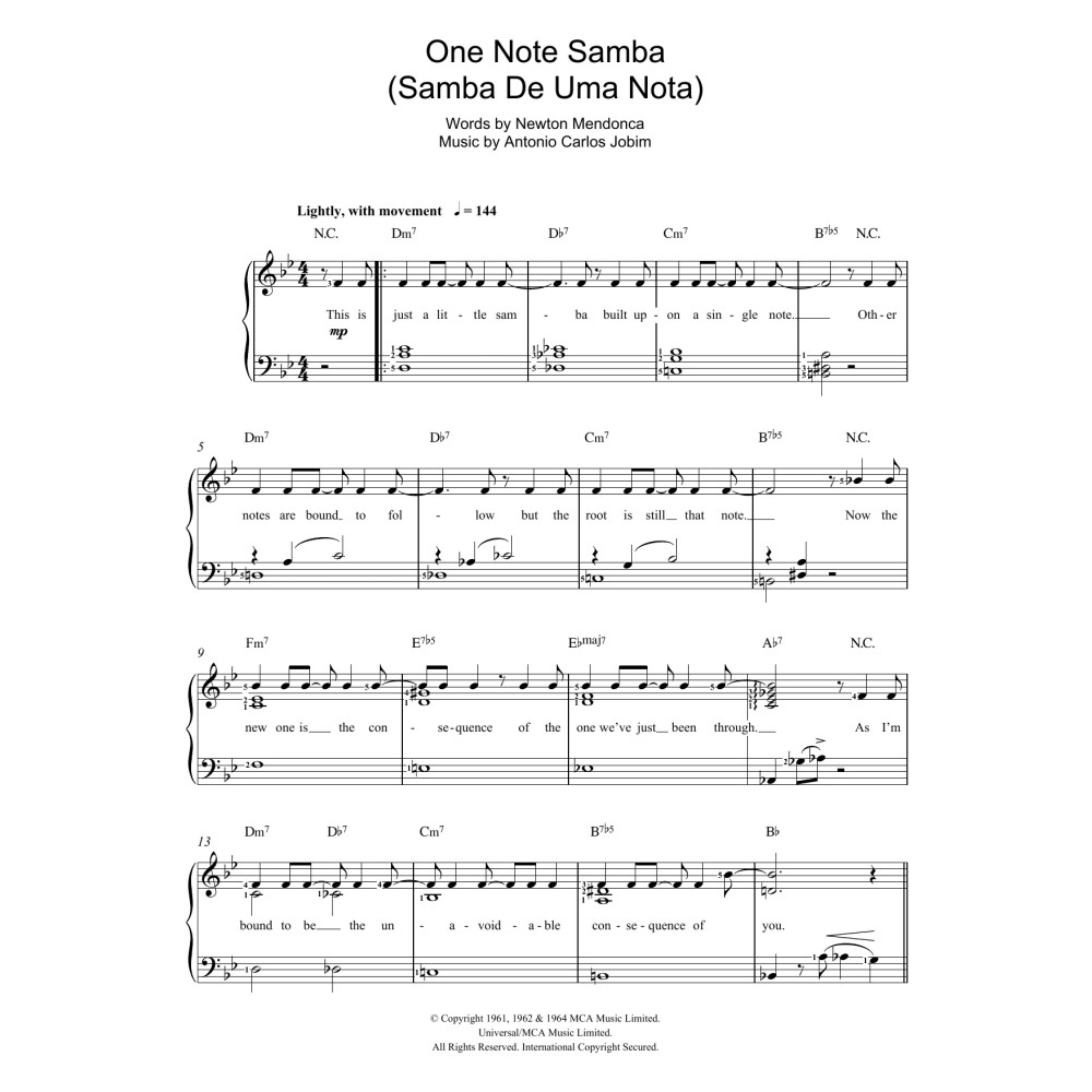 One Note Samba (Samba De Uma Nota)