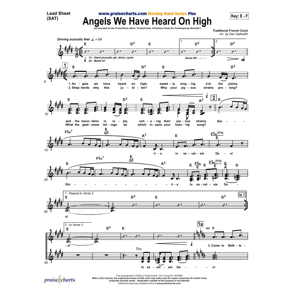 Angels We Have Heard on High - Orchestration