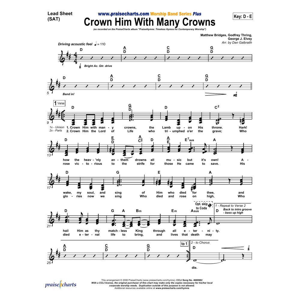 Crown Him with Many Crowns - Orchestration
