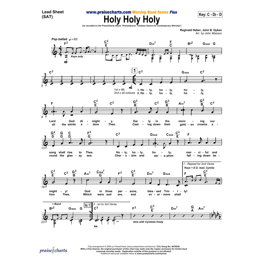 Holy Holy Holy - Orchestration