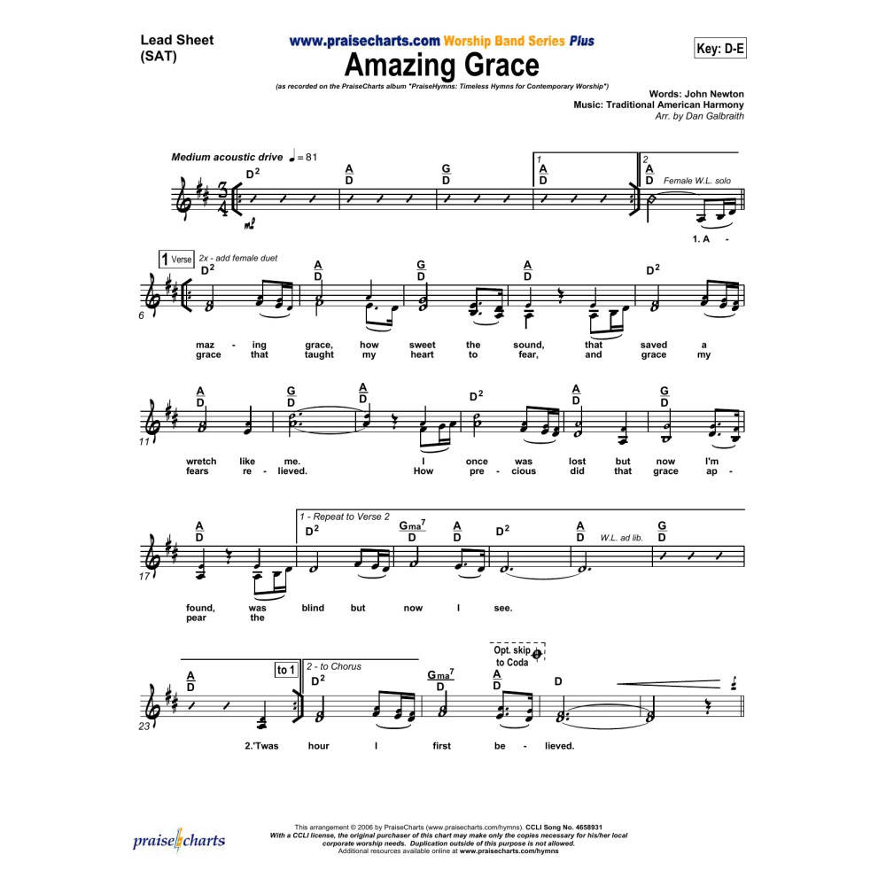 Amazing Grace - Orchestration