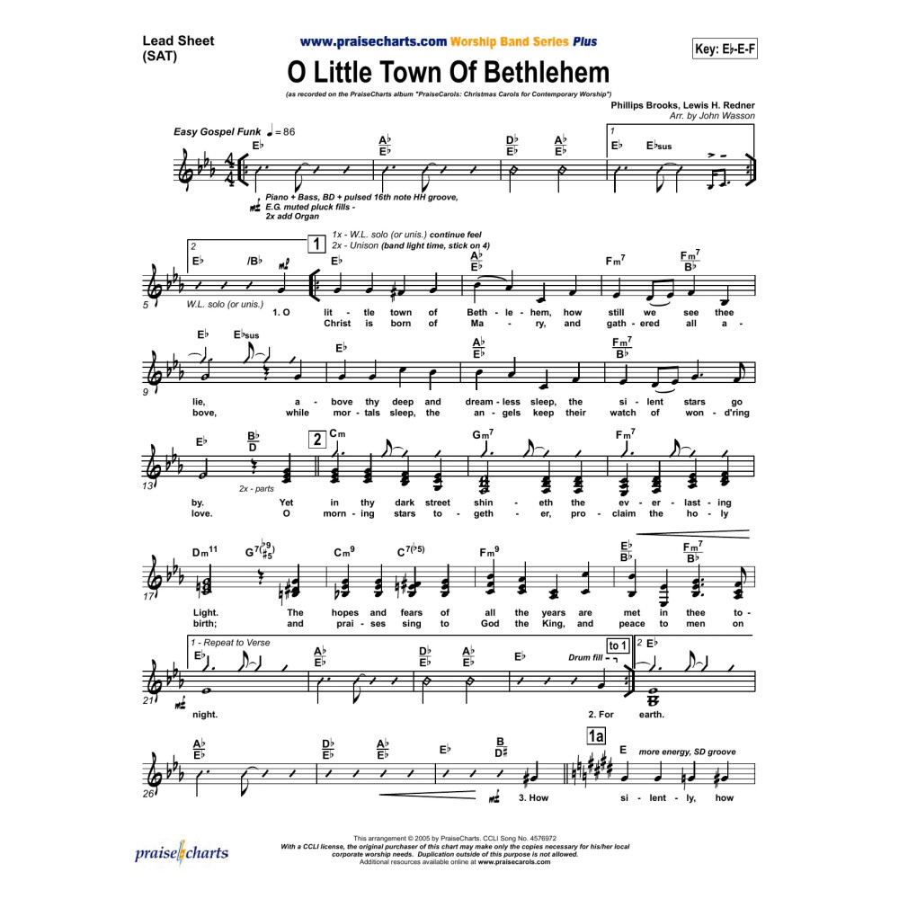 O Little Town of Bethlehem - Orchestration