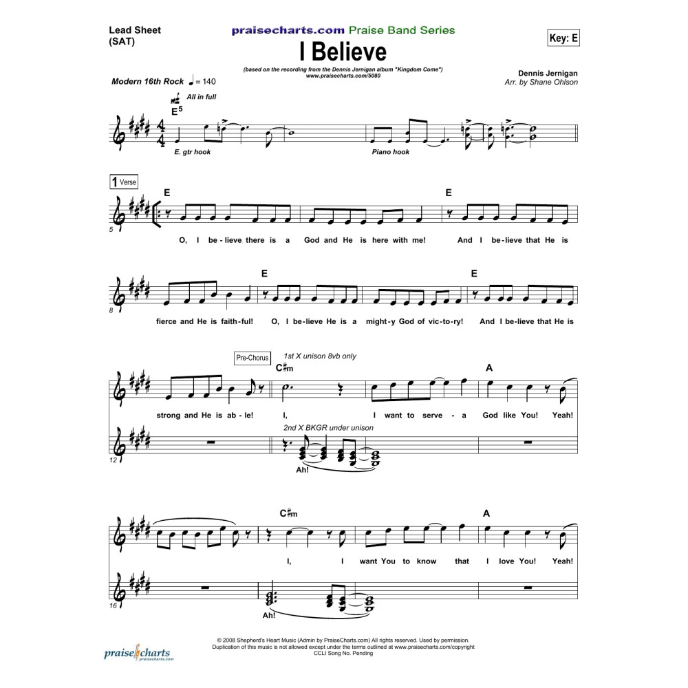 I Believe - Orchestration