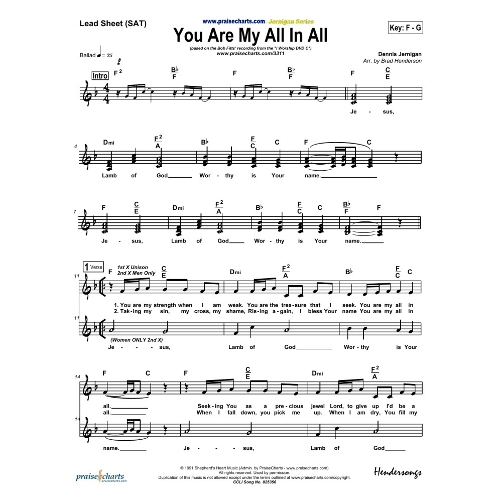 You Are My All in All - Orchestration