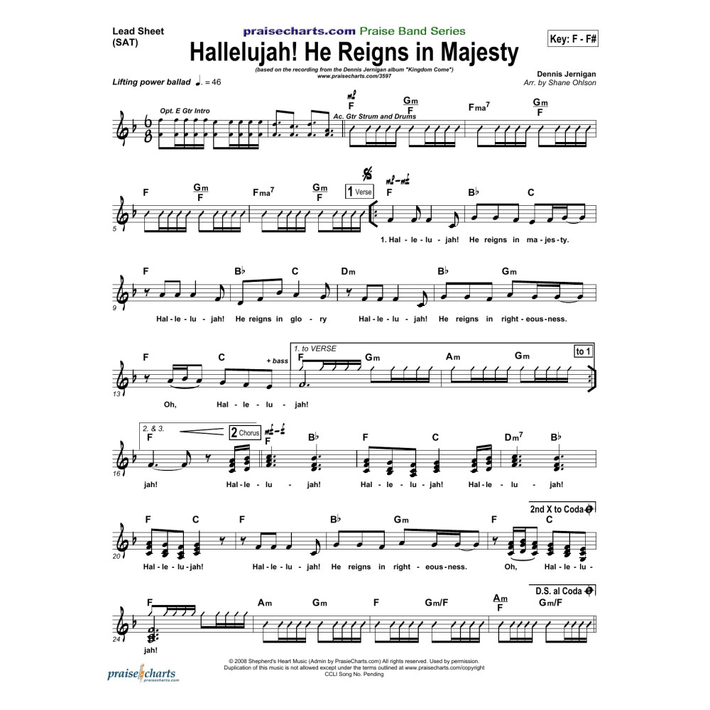 Hallelujah He Reigns - Orchestration