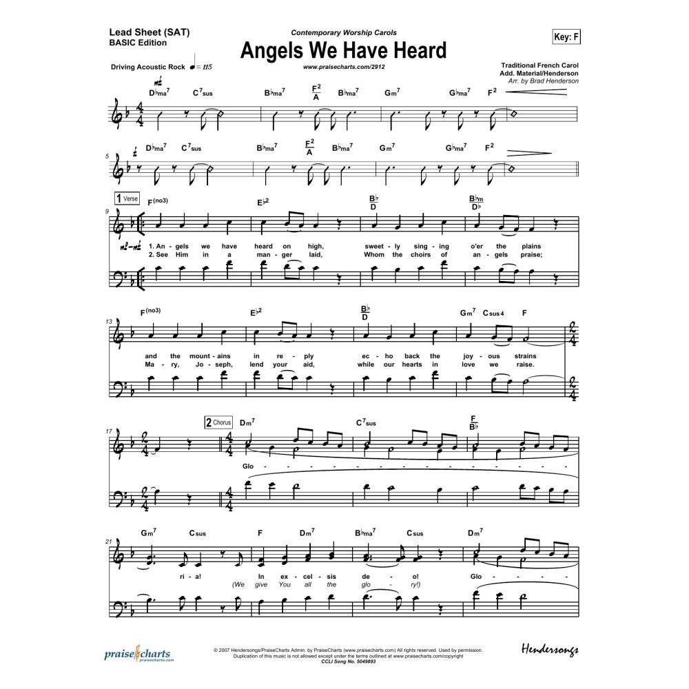 Angels We Have Heard on High - Orchestration
