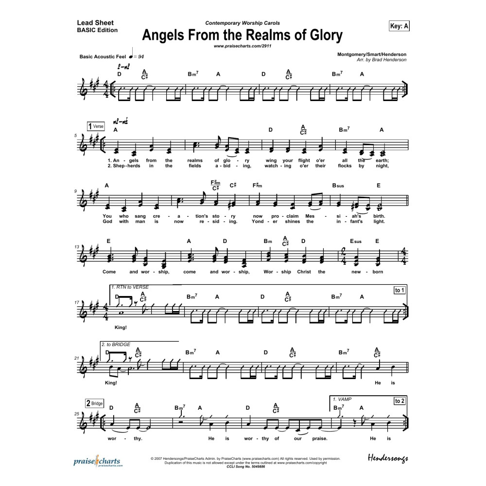 Angels From the Realms of Glory - Orchestration