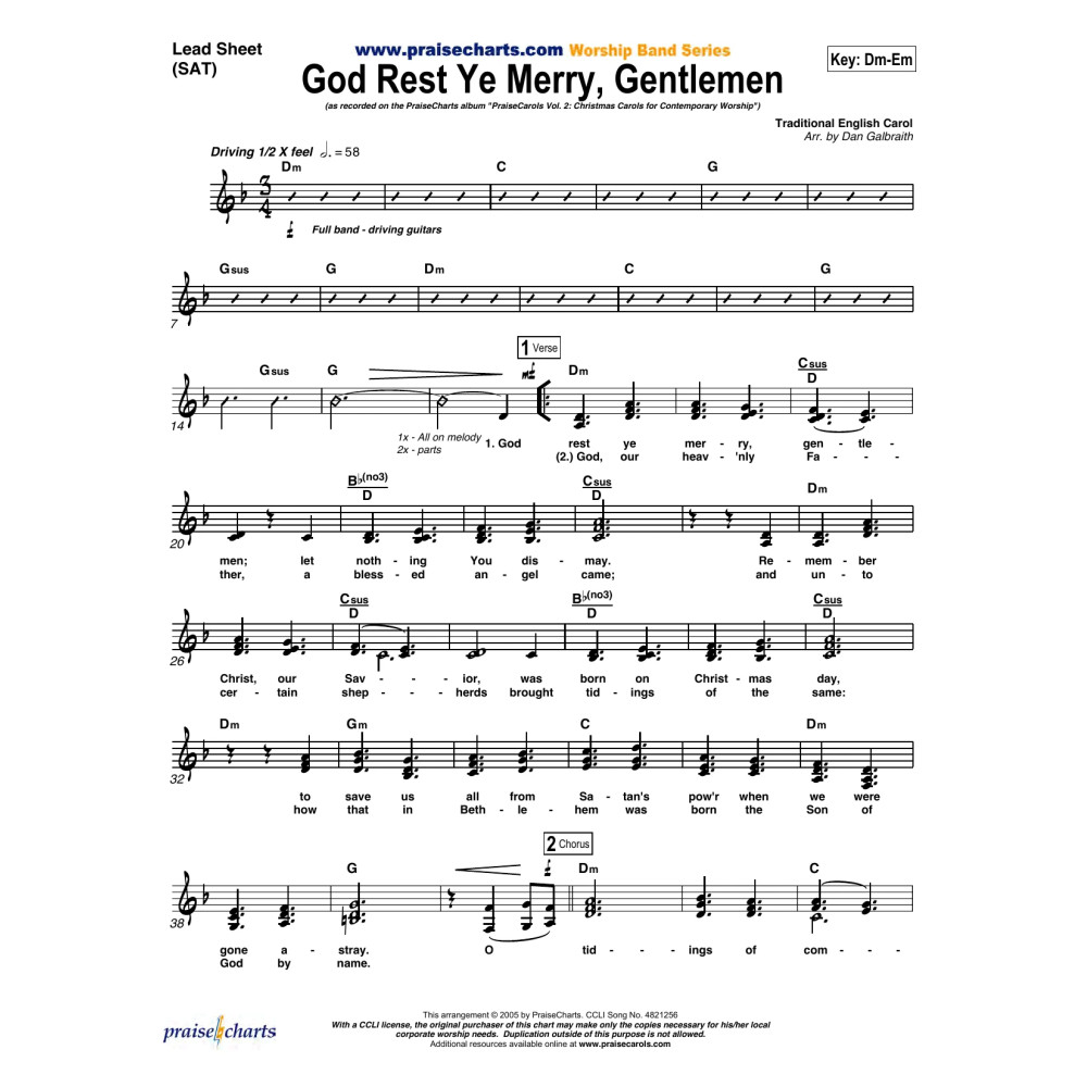 God Rest Ye Merry Gentlemen - Orchestration