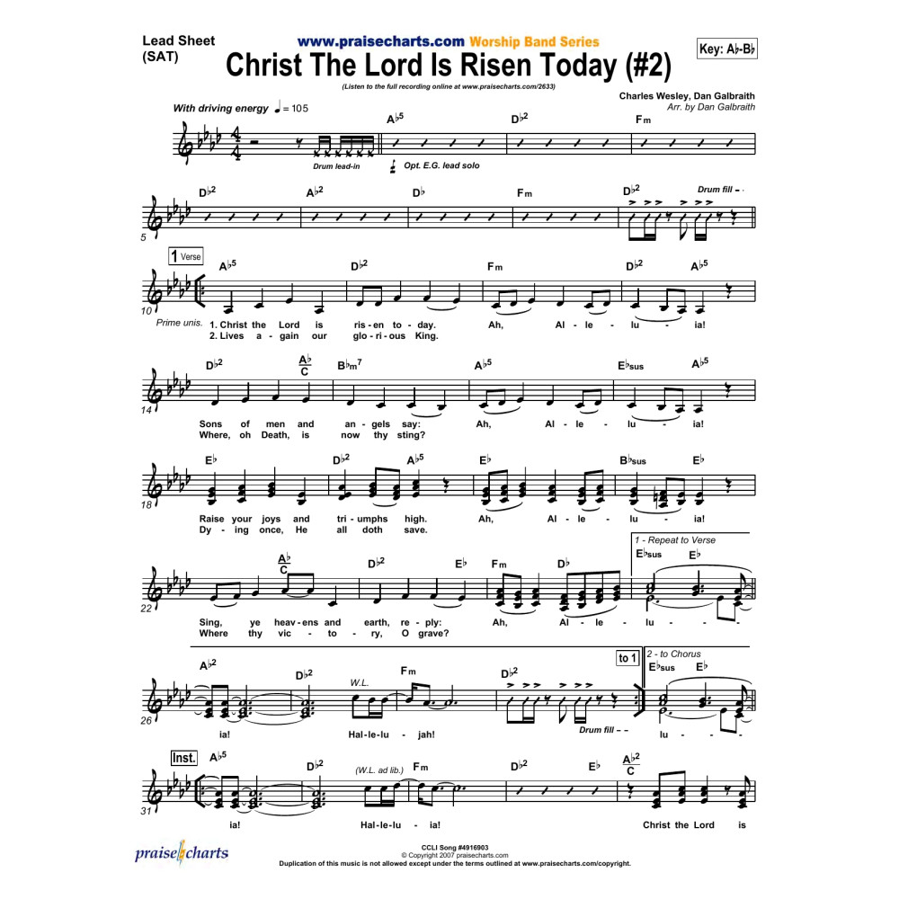 Christ the Lord Is Risen Today - Orchestration