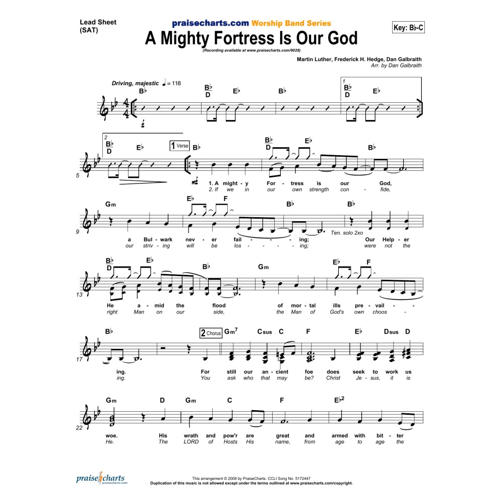 A Mighty Fortress Is Our God - Orchestration