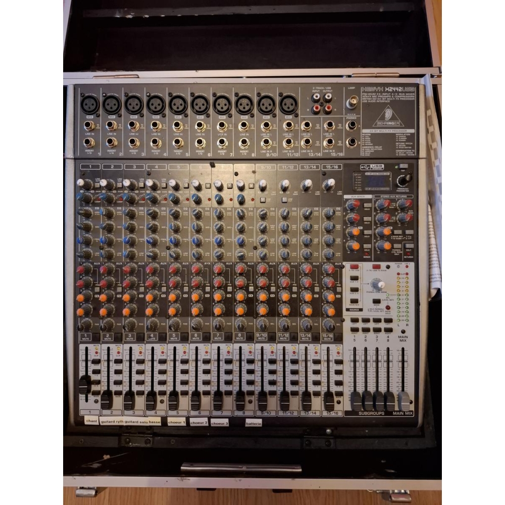 The Behringer Xenyx 2442USB is a high-quality analog mixer with built-in USB connectivity. Designed for professional audio appli