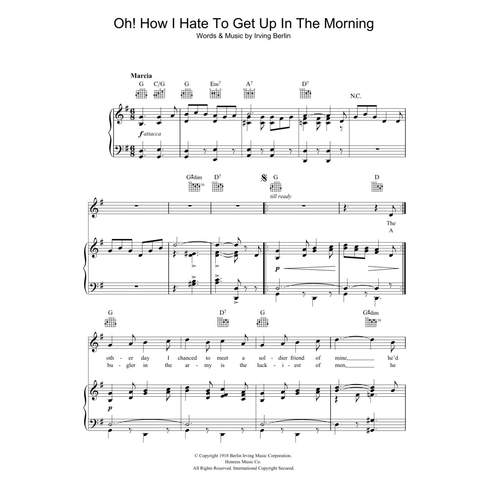 Oh, How I Hate To Get Up In The Morning