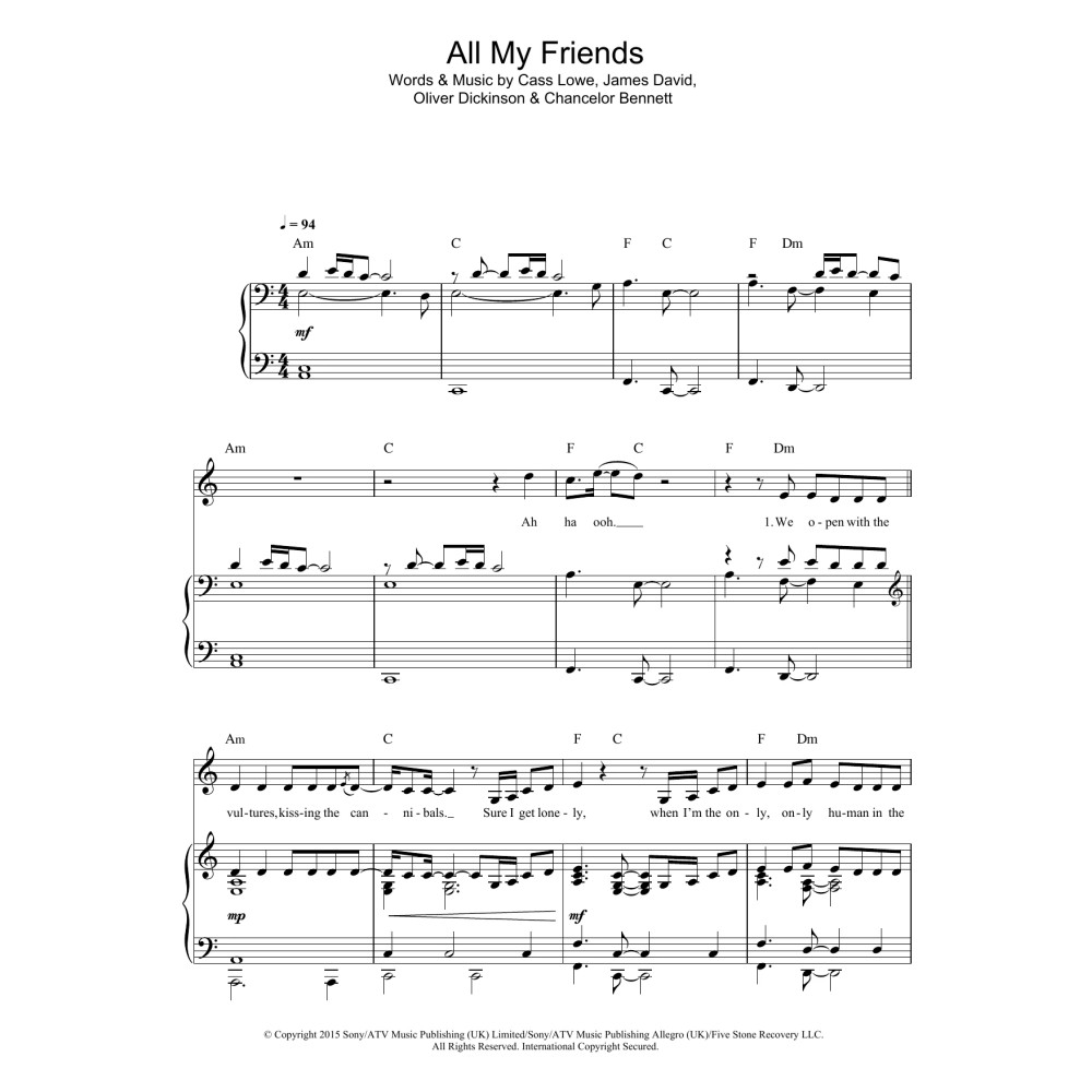 All My Friends (featuring Tinashe and Chance The Rapper)