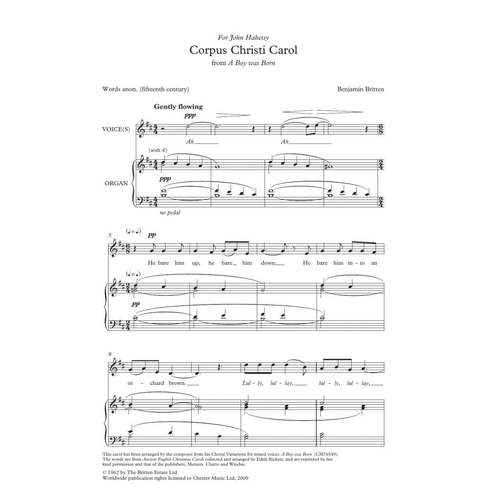 Corpus Christi Carol (from A Boy Was Born)