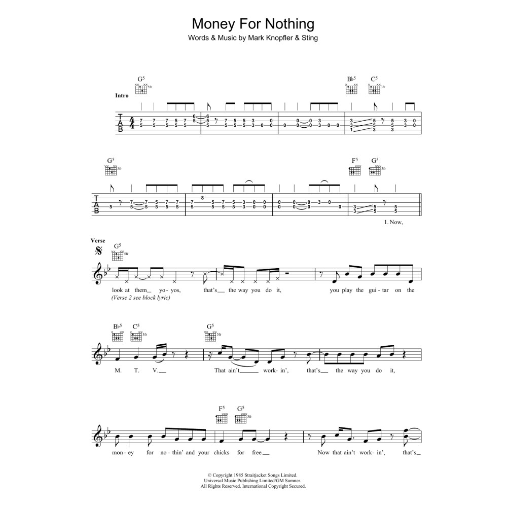 Money For Nothing