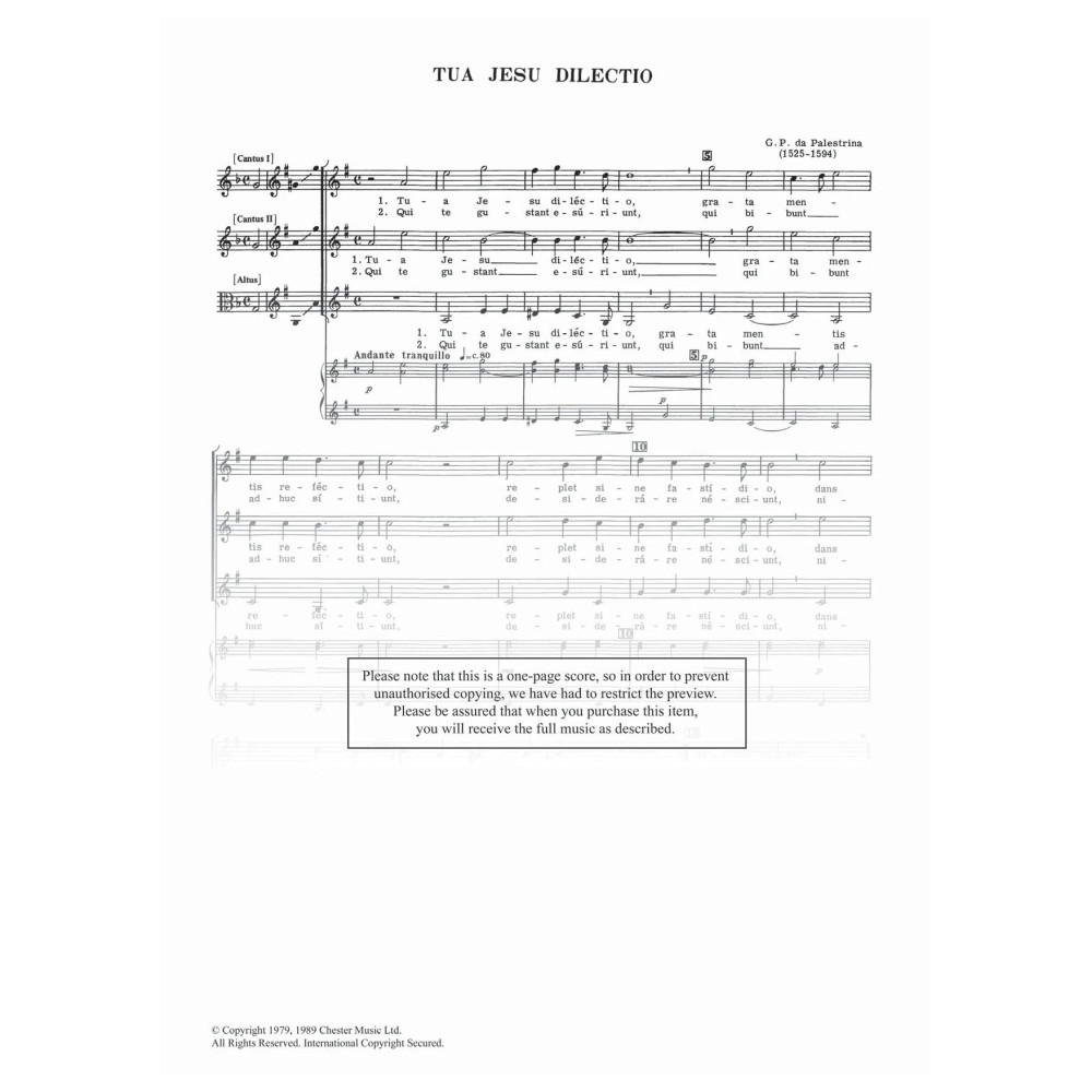 Tua Jesu Dilectio