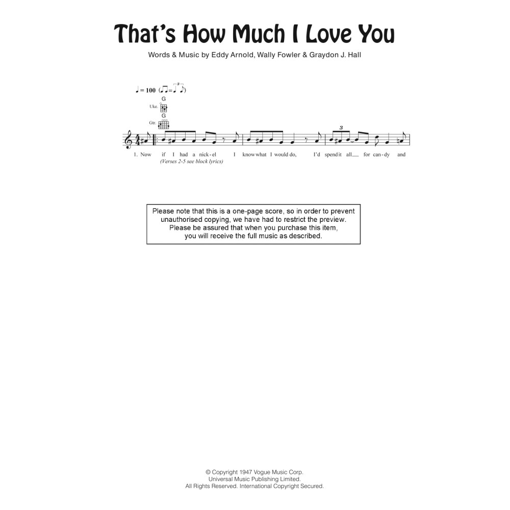 That's How Much I Love You