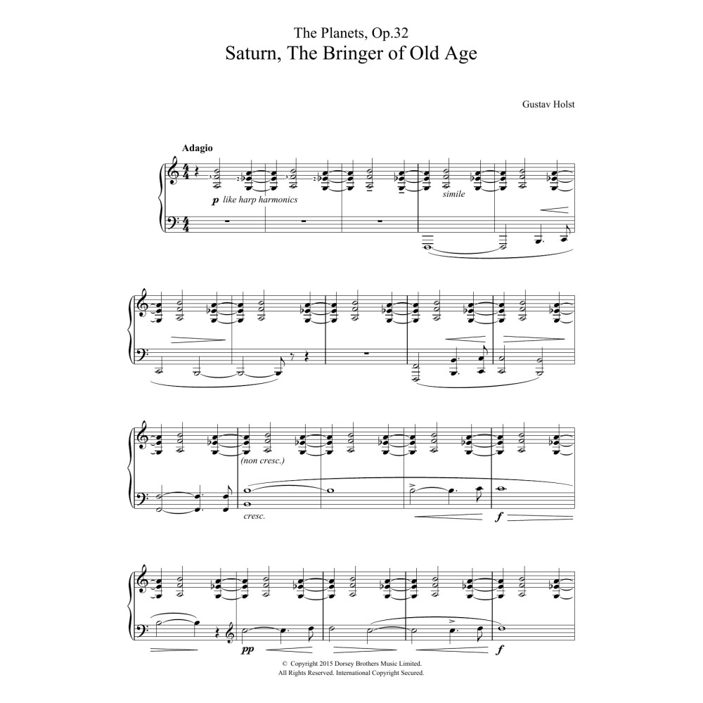 The Planets, Op. 32 - Saturn, the Bringer of Old Age