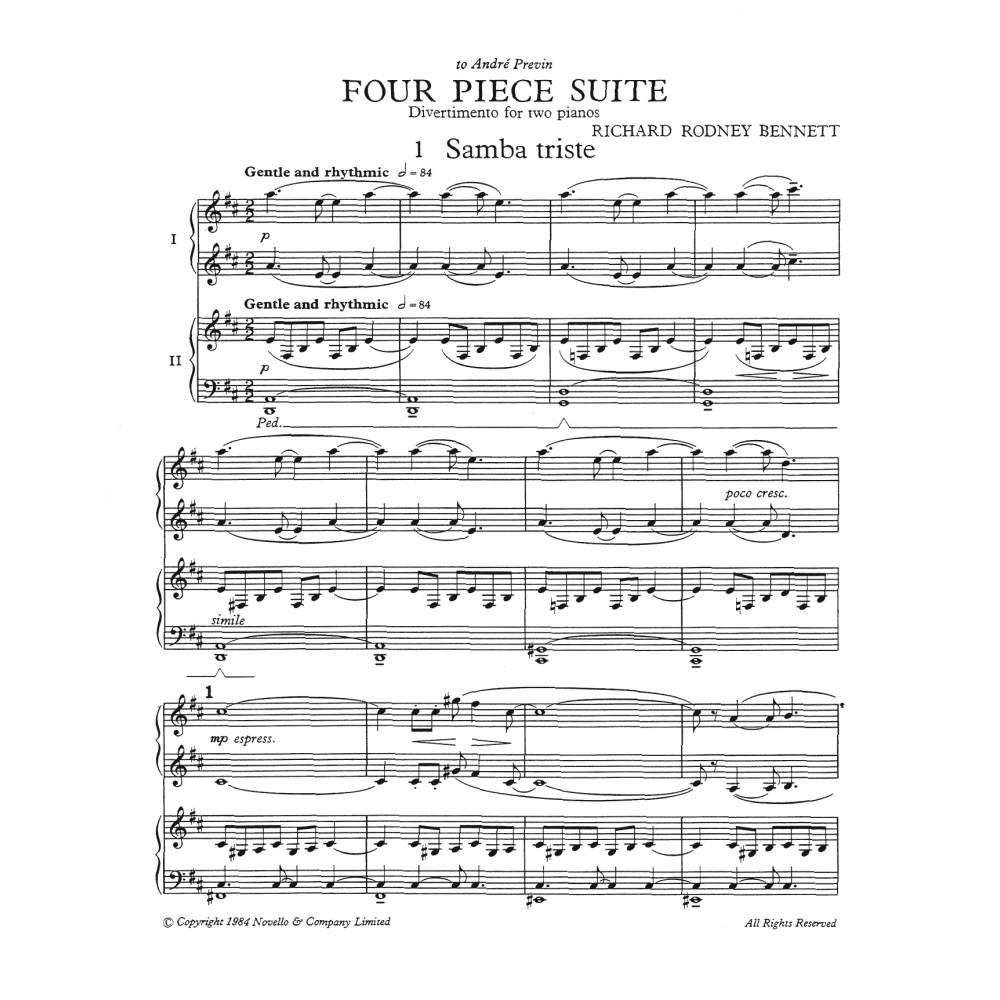 Four Piece Suite (for 2 pianos)