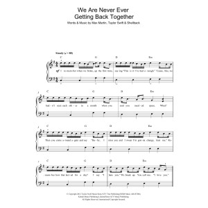 We Are Never Ever Getting Back Together