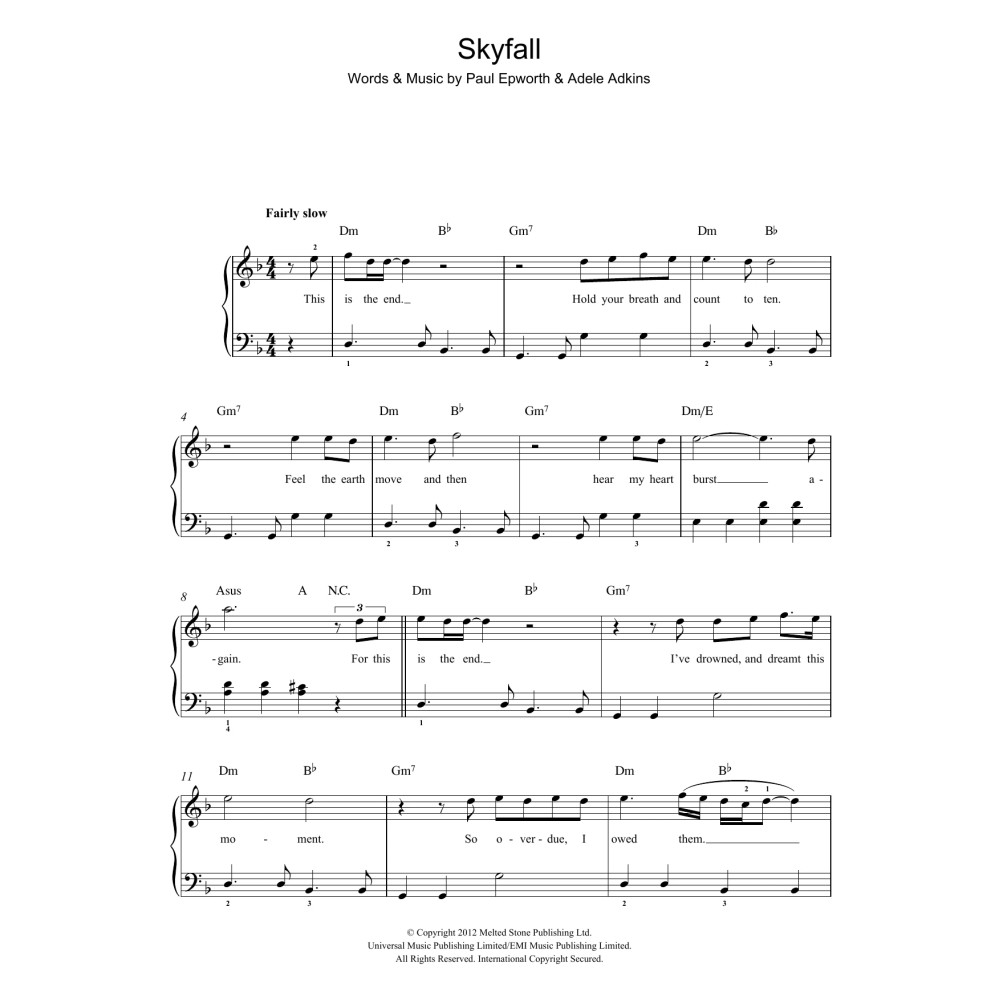 Skyfall (from the Motion Picture Skyfall)