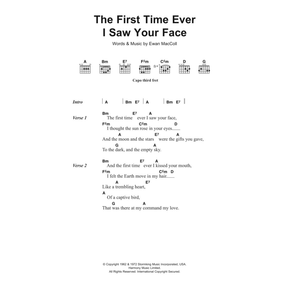 The First Time Ever I Saw Your Face