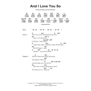 And I Love You So