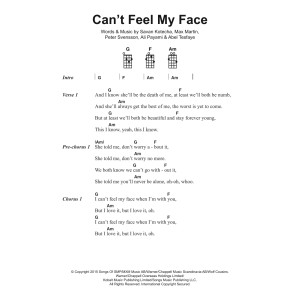 Can't Feel My Face