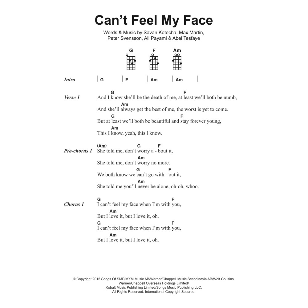 Can't Feel My Face