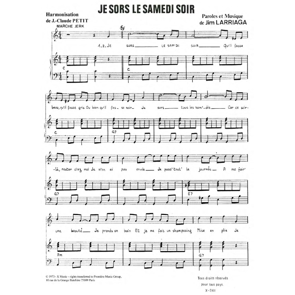 Je Sors Le Samedi Soir