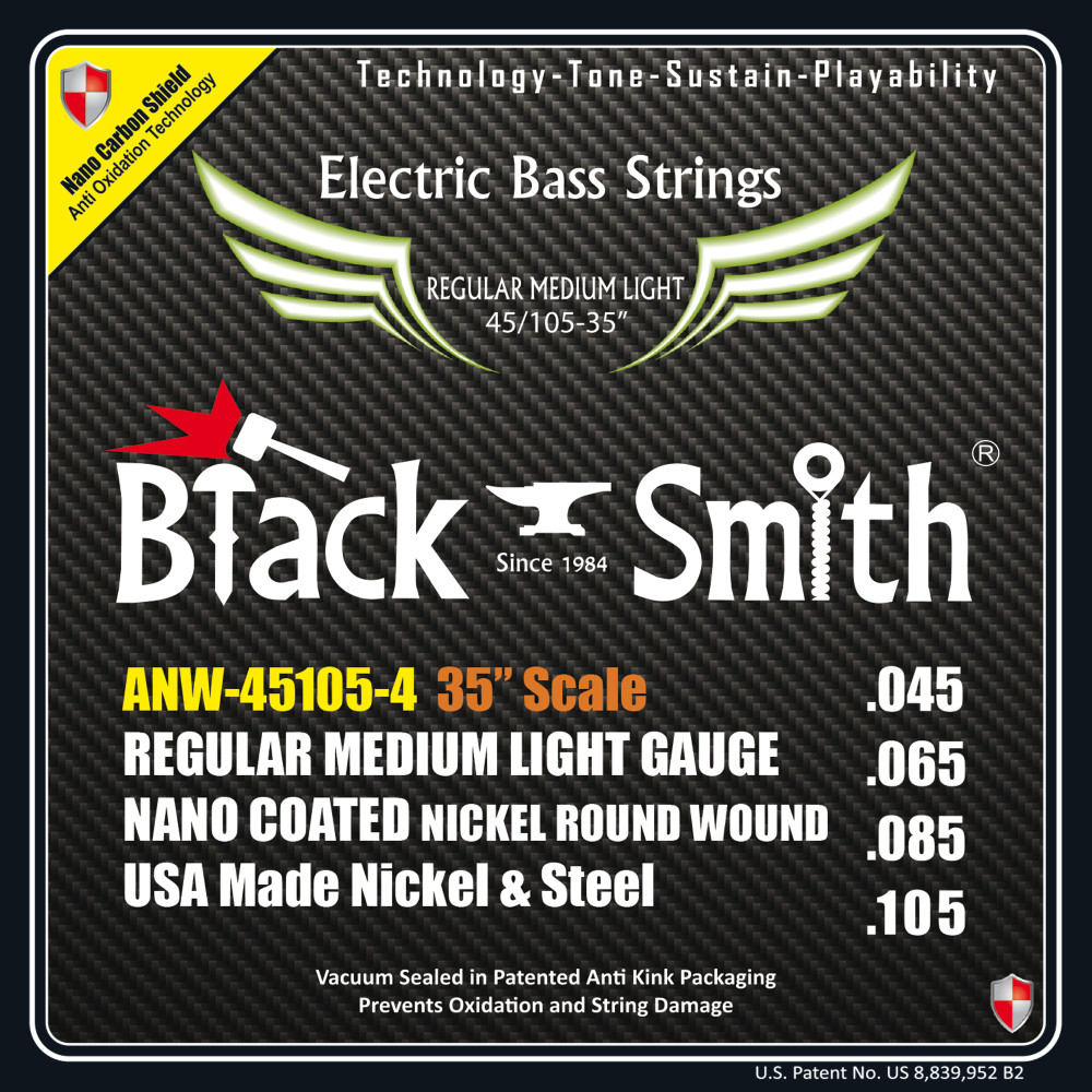 Black Smith Bass Saiten-Set 4 Saiten 45-105 35