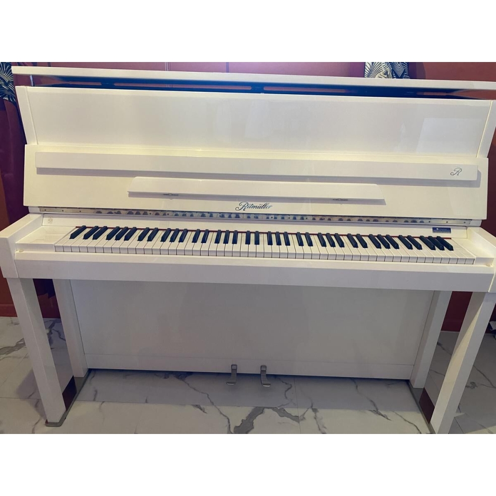 Ritmüller – Piano droit acoustique, finition blanche, année 2012