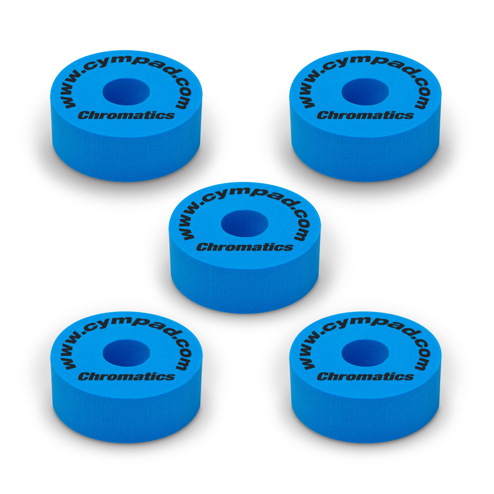 Set mit 5 Cympad Chromatics Pads Blau