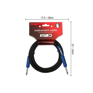 Gitarrenkabel Kirlin 3m Klinke Klinke Blau