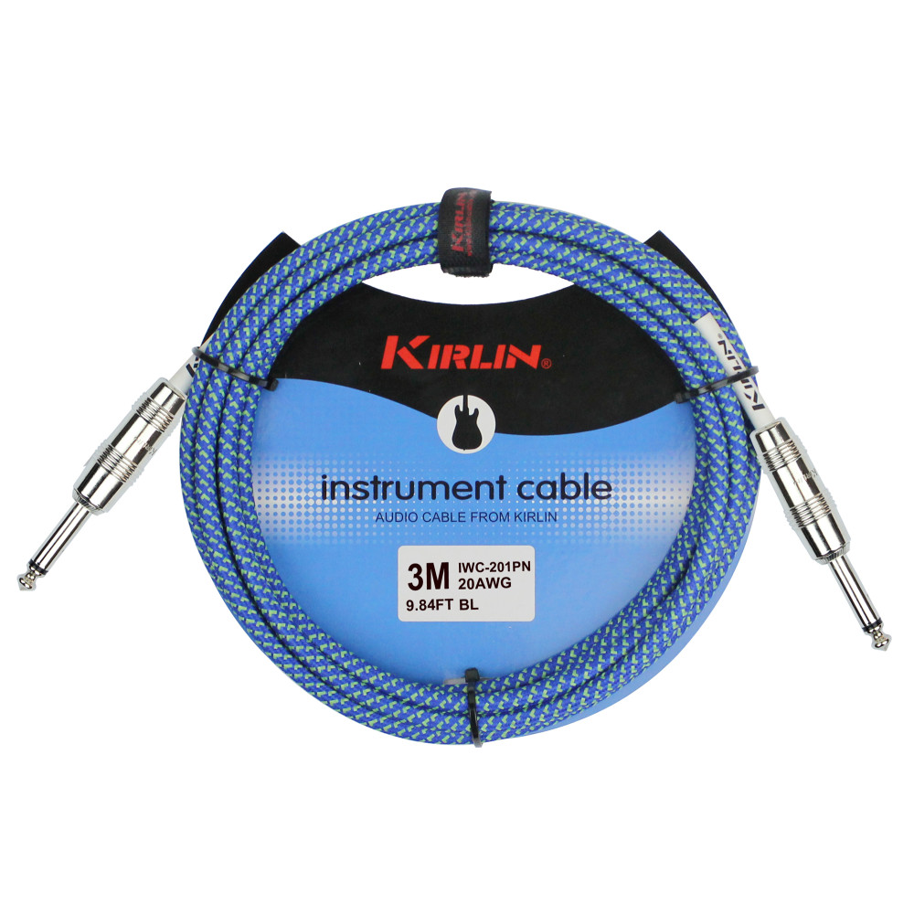 Kirlin Gitarrenkabel 3m Klinke Klinke Blau