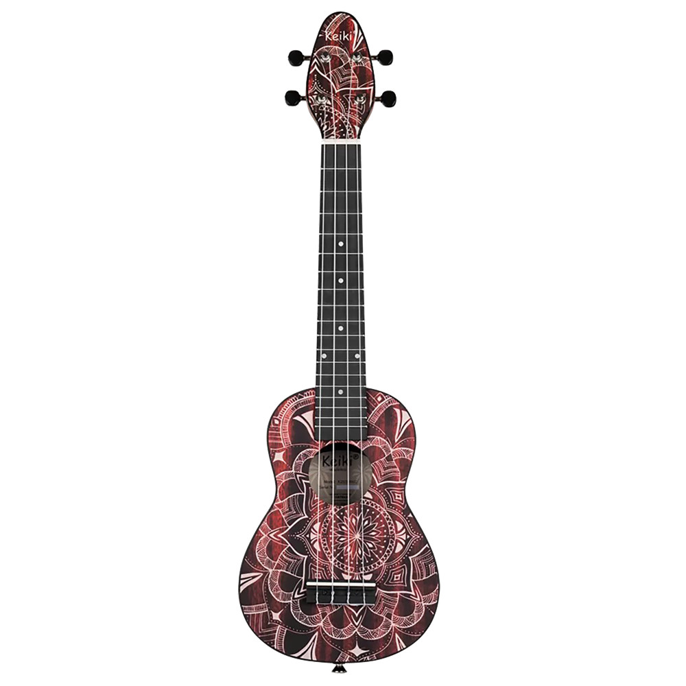 Ukulele-Soprano-Set Keiki Rot