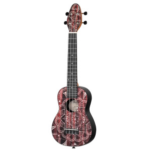 Ukulele-Soprano-Set Keiki Rot