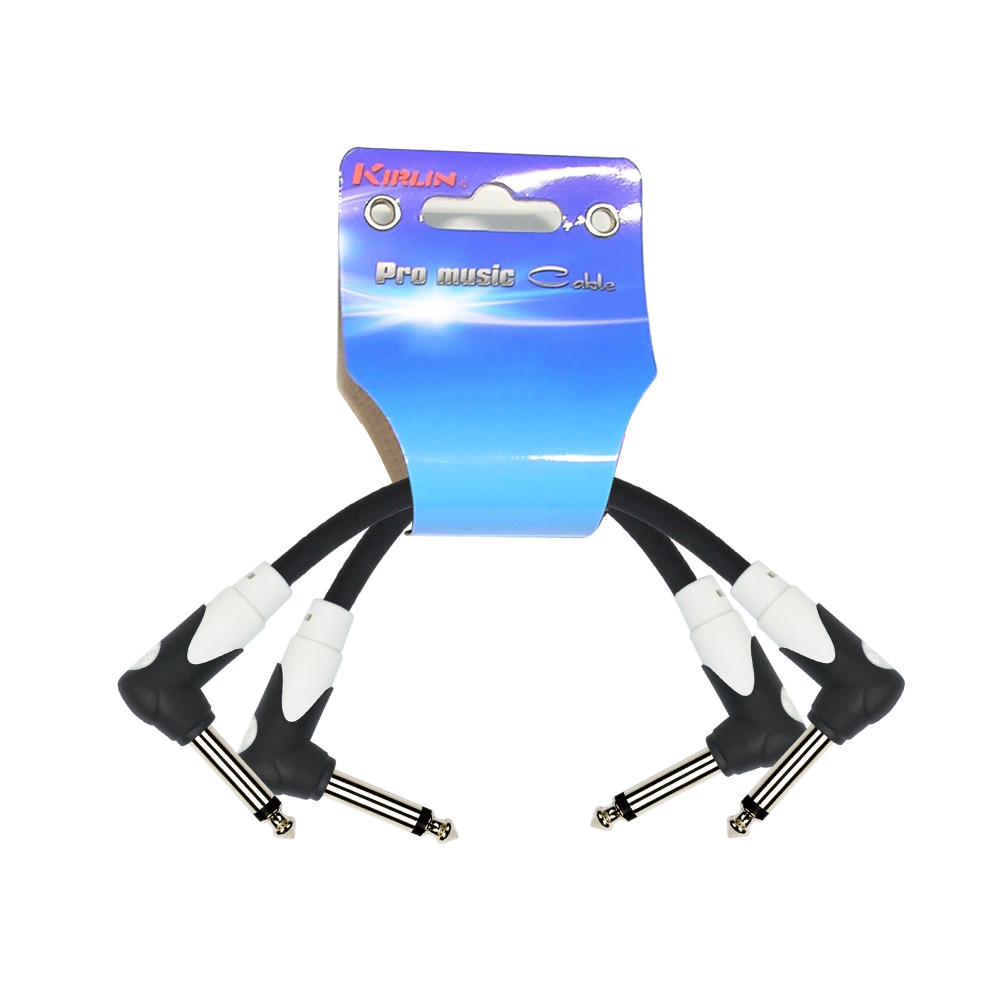 Set mit 2 Kirlin Patchkabeln 0,30 m Schwarz