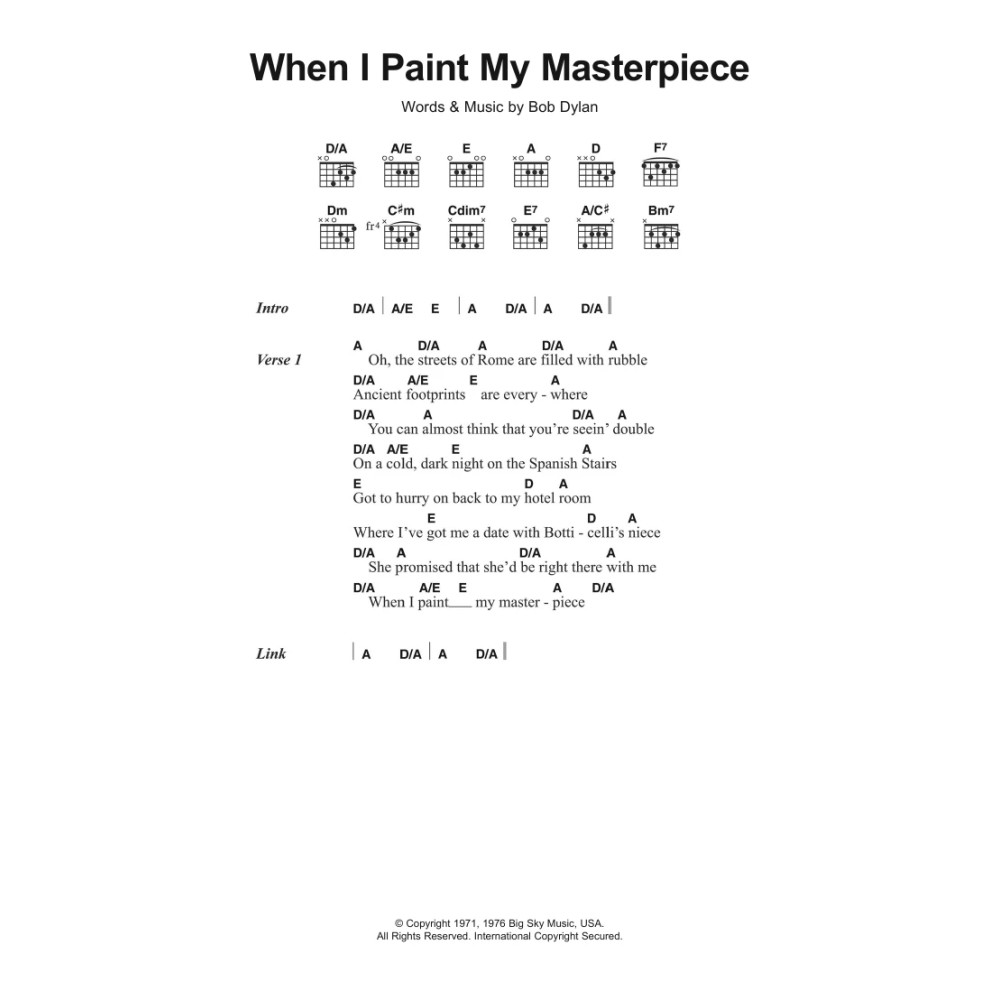 When I Paint My Masterpiece