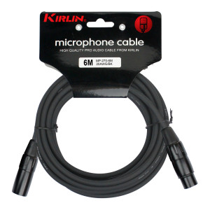 Mikrofonkabel Kirlin 6m Xlr M-xlr F Schwarz