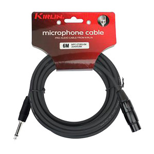 Mikrofonkabel Kirlin 6m XLR F-Klinke Schwarz